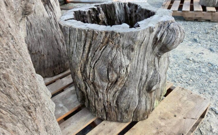 Vintage Teak ヴィンテージ  チーク材 「1000年チーク」　＃007　穴空きコブありチーク切り株