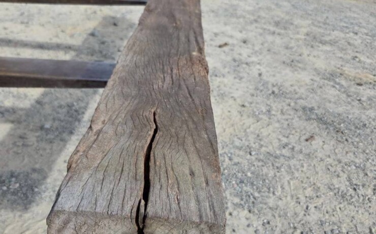 Vintage Teak ヴィンテージ  チーク材 古材 柱材　＃5 長さ5000前後