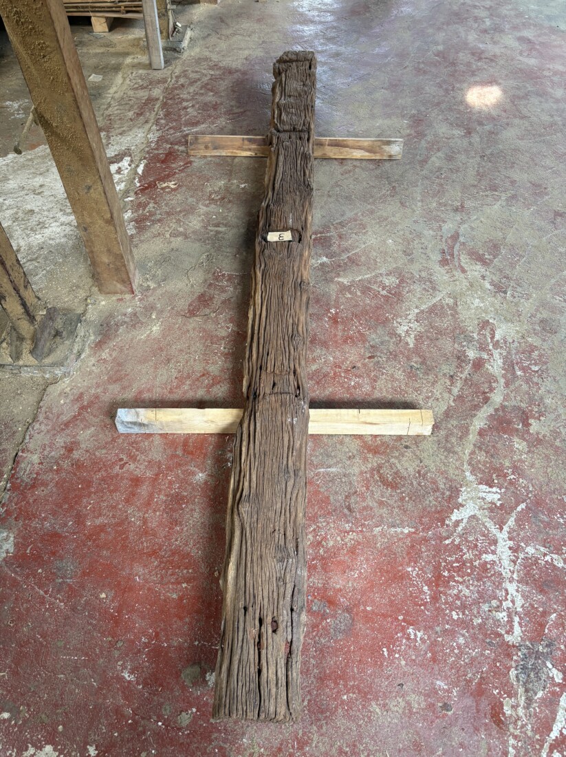 Vintage Teak ヴィンテージ  チーク材 しわ板　＃3　長さ2970