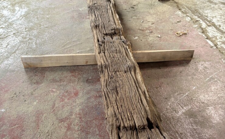 Vintage Teak ヴィンテージ  チーク材 しわ板　＃3　長さ2970