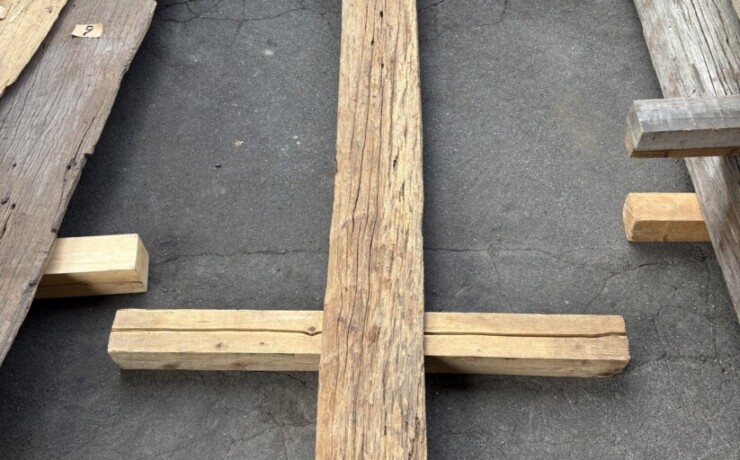 Vintage Teak ヴィンテージ  チーク材 しわ板　＃6　長さ2600