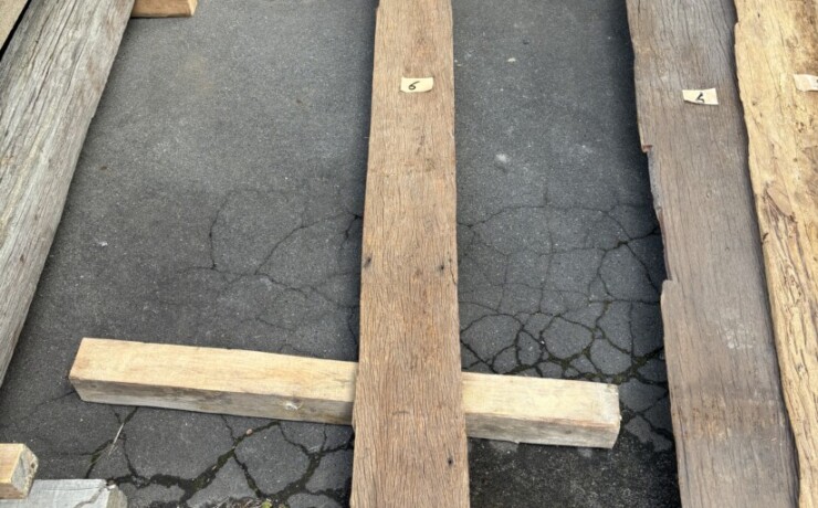 Vintage Teak ヴィンテージ  チーク材 しわ板　＃6　長さ2600