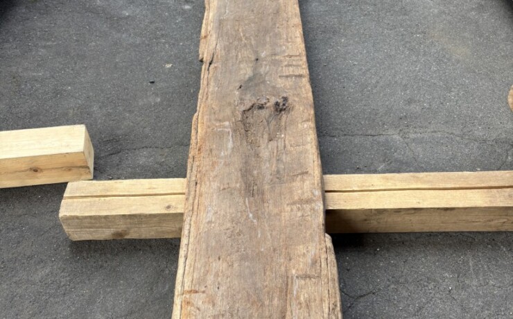 Vintage Teak ヴィンテージ  チーク材 しわ板　＃9　長さ2670