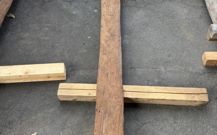 Vintage Teak ヴィンテージ  チーク材 しわ板　＃8　長さ2730