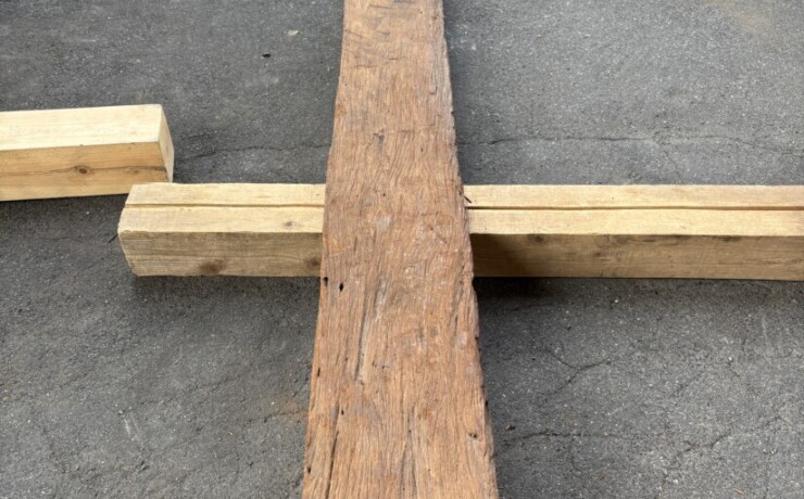 Vintage Teak ヴィンテージ  チーク材 しわ板　＃8　長さ2730