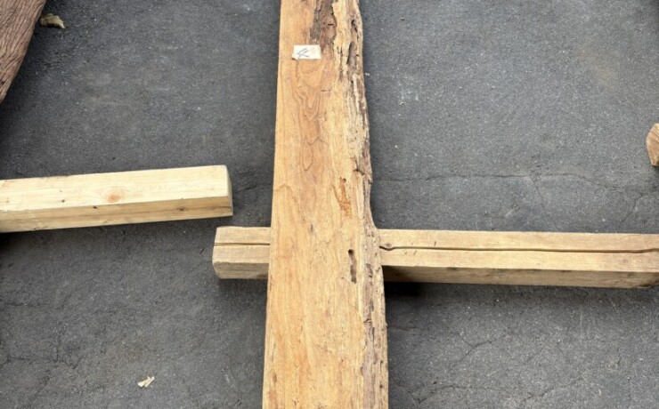 Vintage Teak ヴィンテージ  チーク材 しわ板　＃4　長さ2450