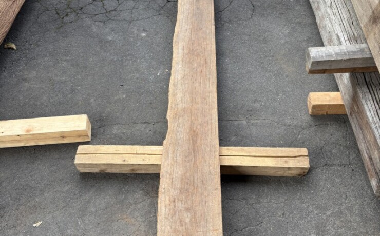 Vintage Teak ヴィンテージ  チーク材 しわ板　＃4　長さ2450