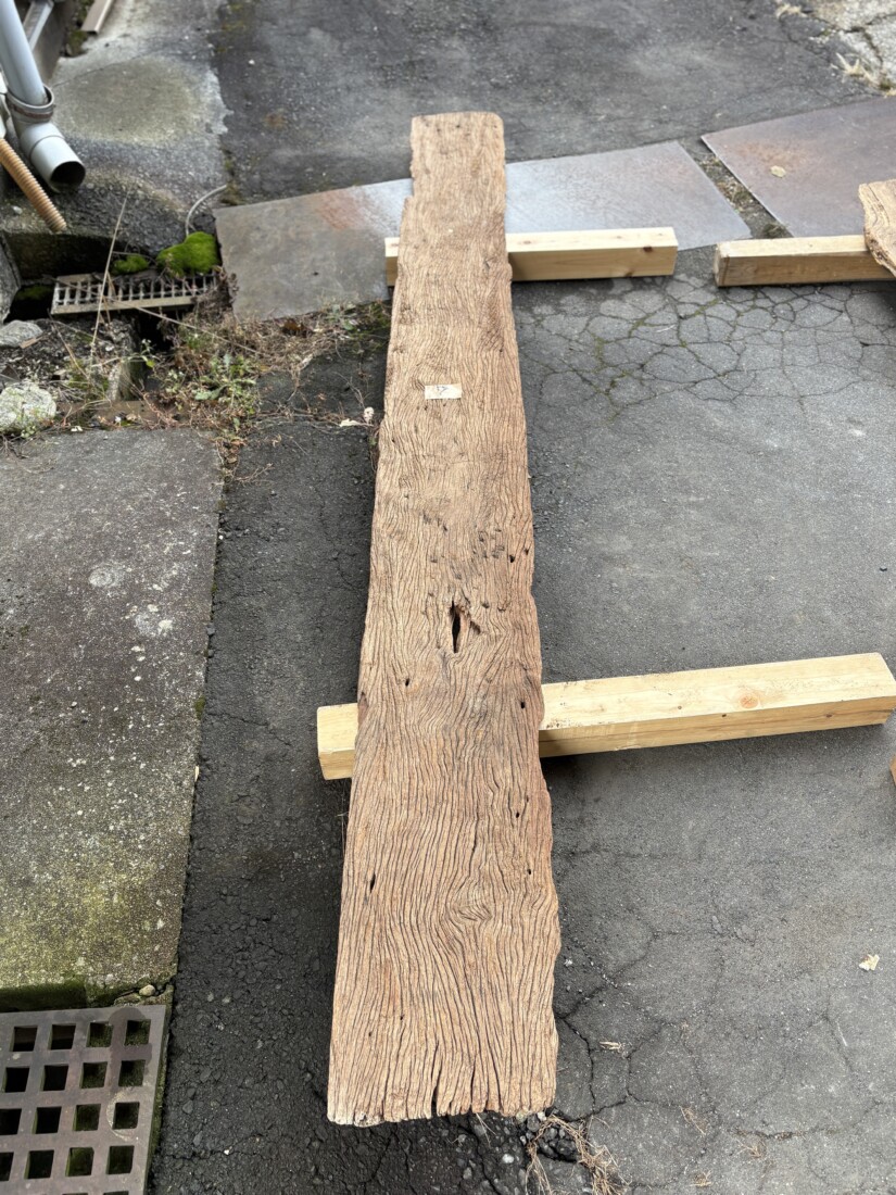 Vintage Teak ヴィンテージ  チーク材 しわ板　＃7　長さ2930