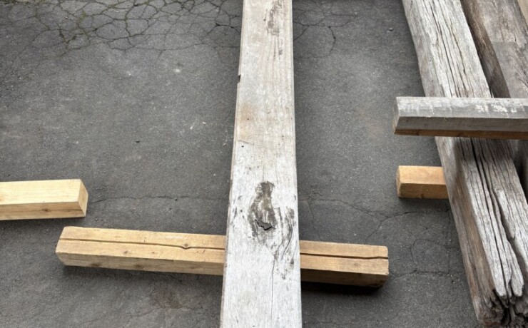 Vintage Teak ヴィンテージ  チーク材 古材 柱材　＃3 長さ3300前後