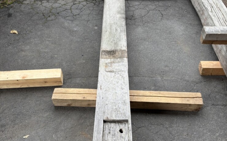 Vintage Teak ヴィンテージ  チーク材 古材 柱材　＃3 長さ3300前後