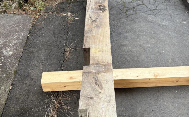 Vintage Teak ヴィンテージ  チーク材 古材 柱材　＃3 長さ3300前後