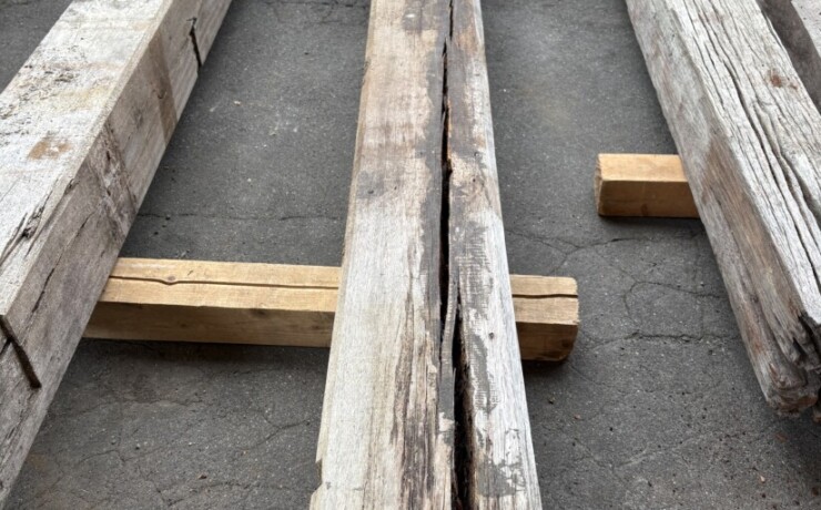 Vintage Teak ヴィンテージ  チーク材 古材 柱材　＃3 長さ3300前後