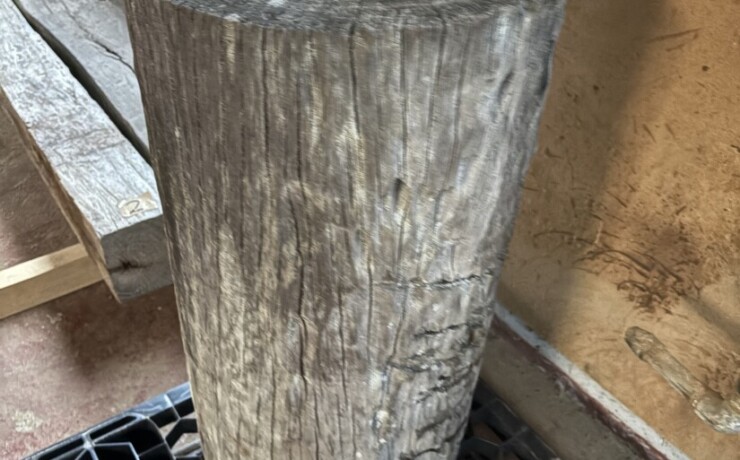 Vintage Teak ヴィンテージ  チーク材 「1000年チーク」　＃004　穴無しチーク切り株