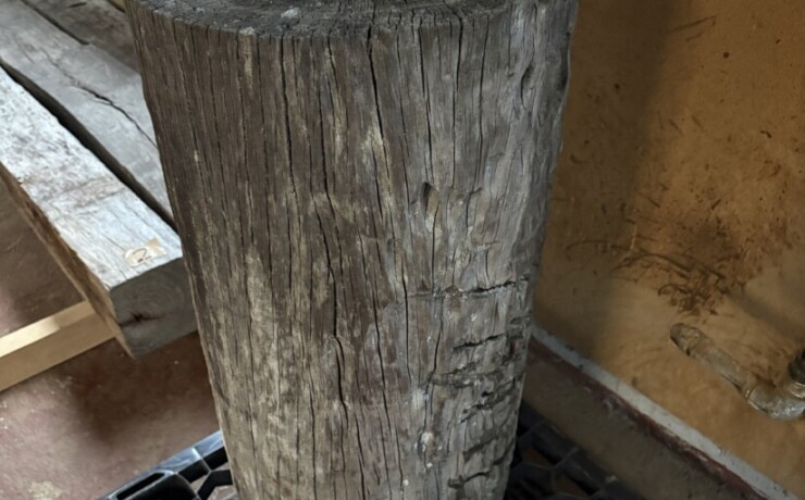 Vintage Teak ヴィンテージ  チーク材 「1000年チーク」　＃004　穴無しチーク切り株