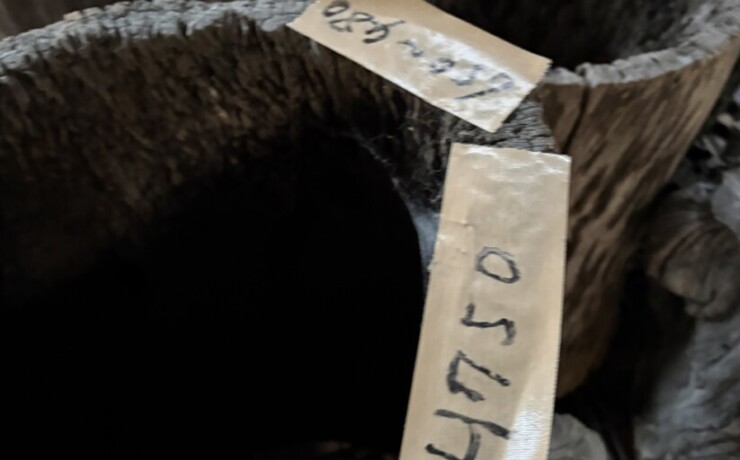 Vintage Teak ヴィンテージ  チーク材 「1000年チーク」　＃006　穴空きコブありチーク切り株