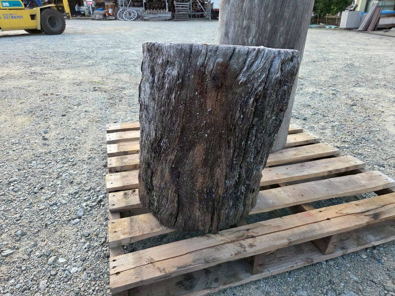 Vintage Teak ヴィンテージ  チーク材 「1000年チーク」　＃005　穴無しチーク切り株