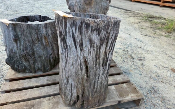 Vintage Teak ヴィンテージ  チーク材 「1000年チーク」　＃008　穴空きコブありチーク切り株