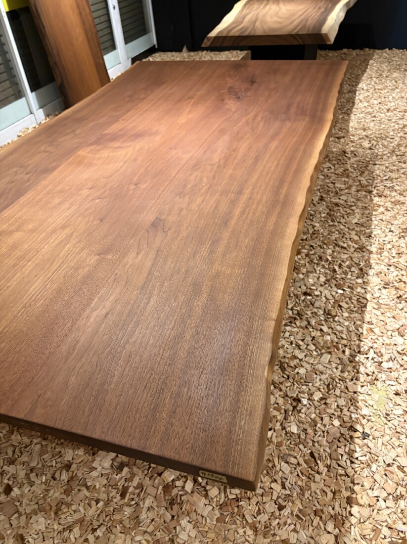 仕上がり品 ３枚接ぎ天板ウォールナット　オイル仕上　＃1505