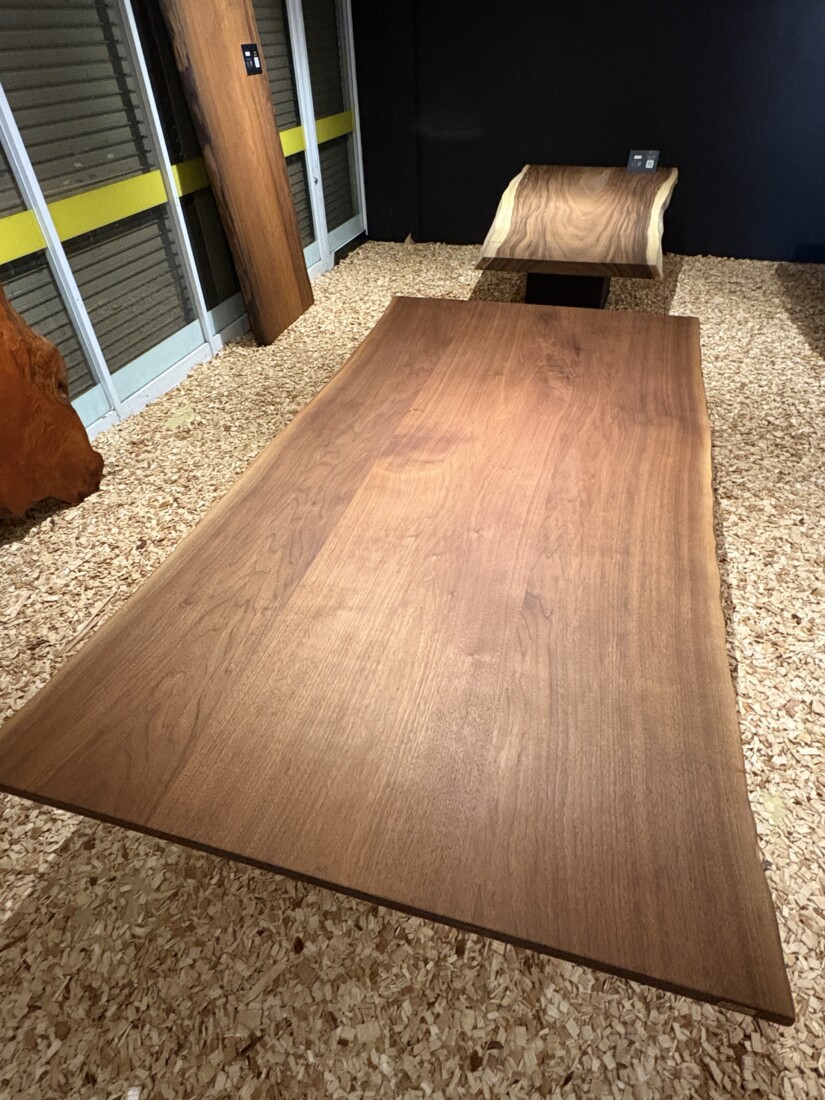 仕上がり品 ３枚接ぎ天板ウォールナット　オイル仕上　＃1505