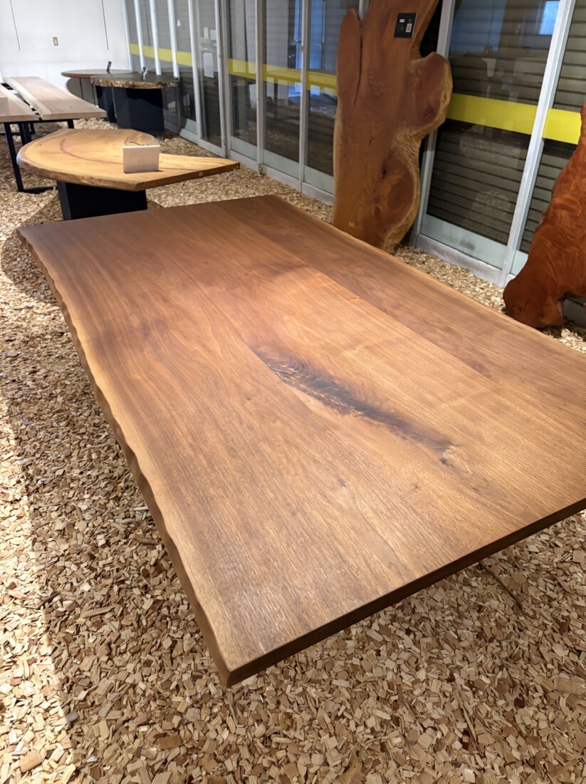仕上がり品 ３枚接ぎ天板ウォールナット　オイル仕上　＃1505