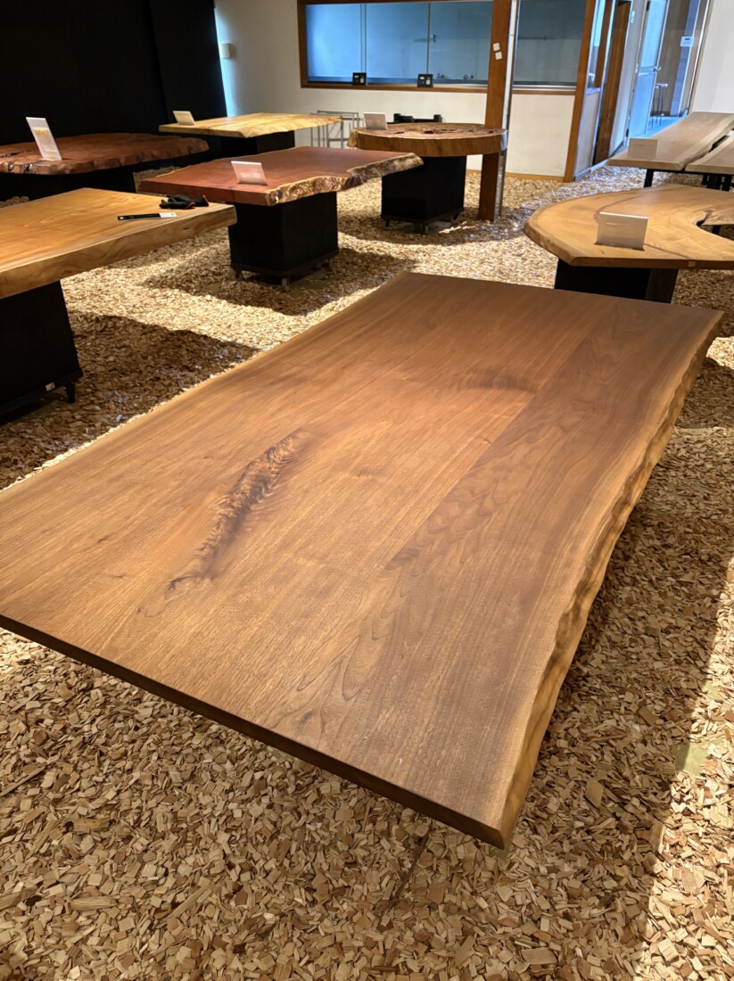 仕上がり品 ３枚接ぎ天板ウォールナット　オイル仕上　＃1505